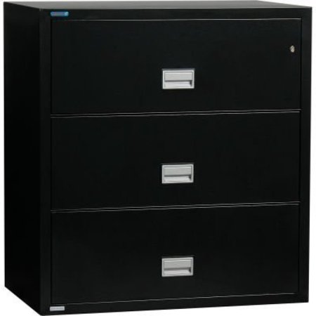 PHOENIX SAFE INTERNATIONAL Phoenix Safe Lateral 44" 3-Drawer Fire and Water Resistant File Cabinet, Black - LAT3W44B LAT3W44B